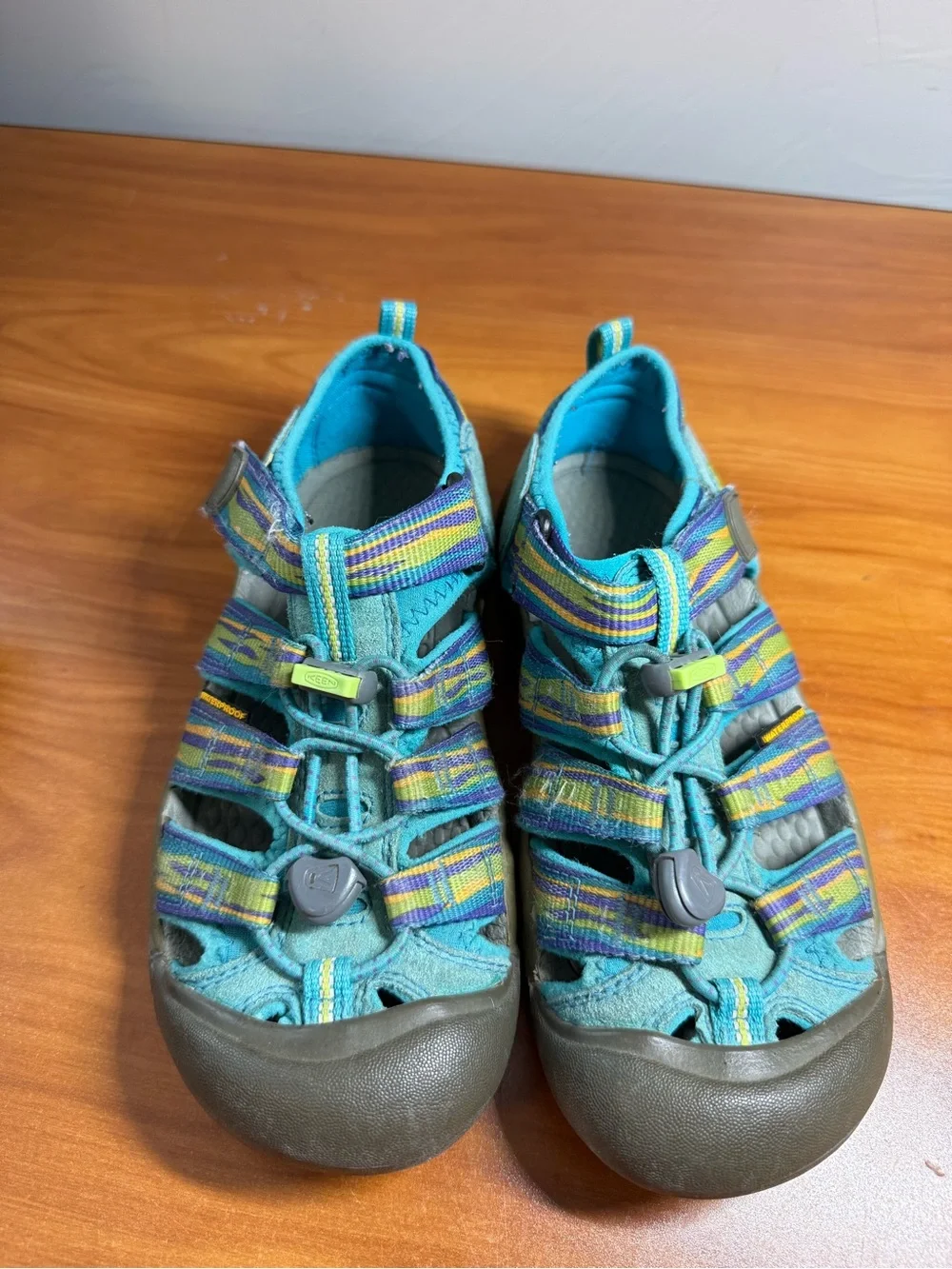 Keen Newport H2 Big Kids Sandals Water Shoes Strappy‎ Closed Toe Bungee Blue 3